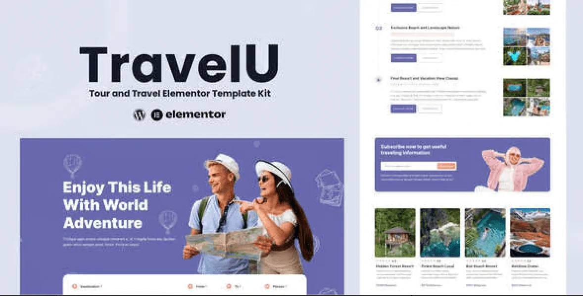 TravelU – Tour and Travel Elementor Template Kit