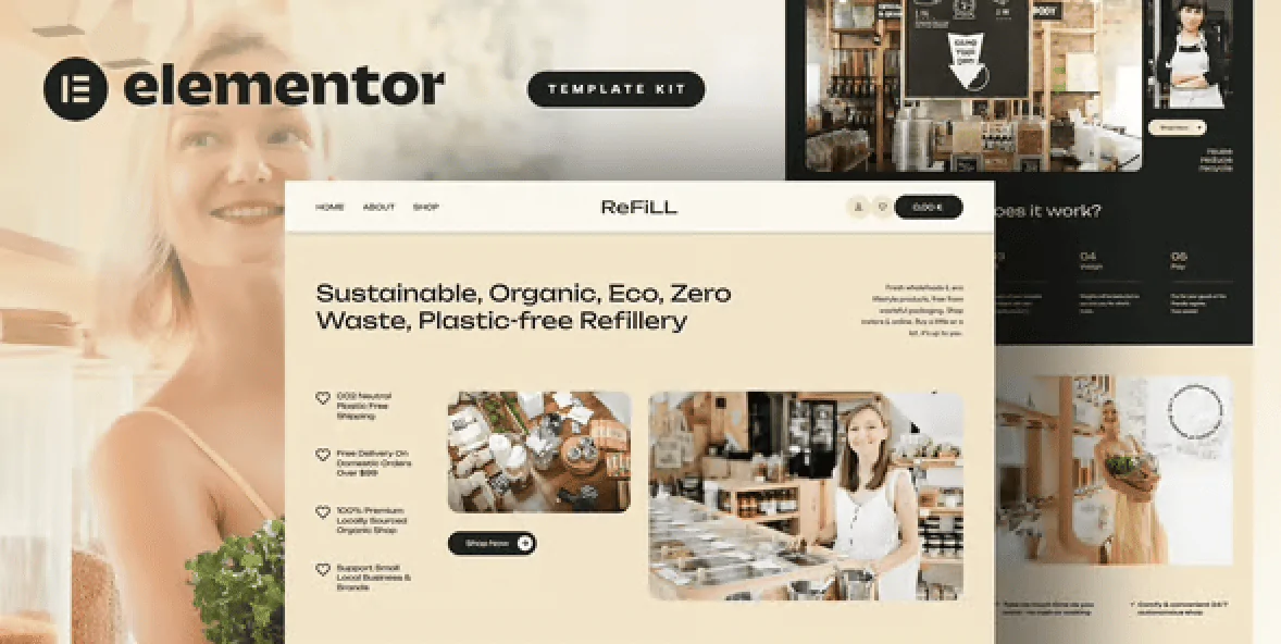 ReFill – Zero Waste Shop eCommerce Elementor