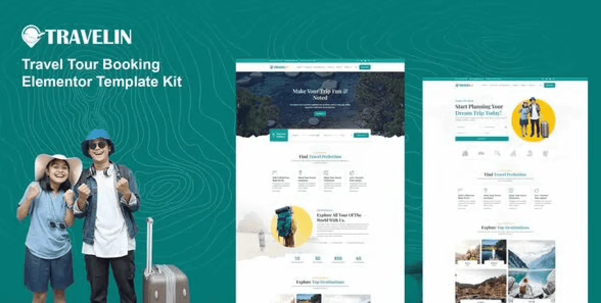 Travelin – Travel Tour Booking Elementor Template Kit