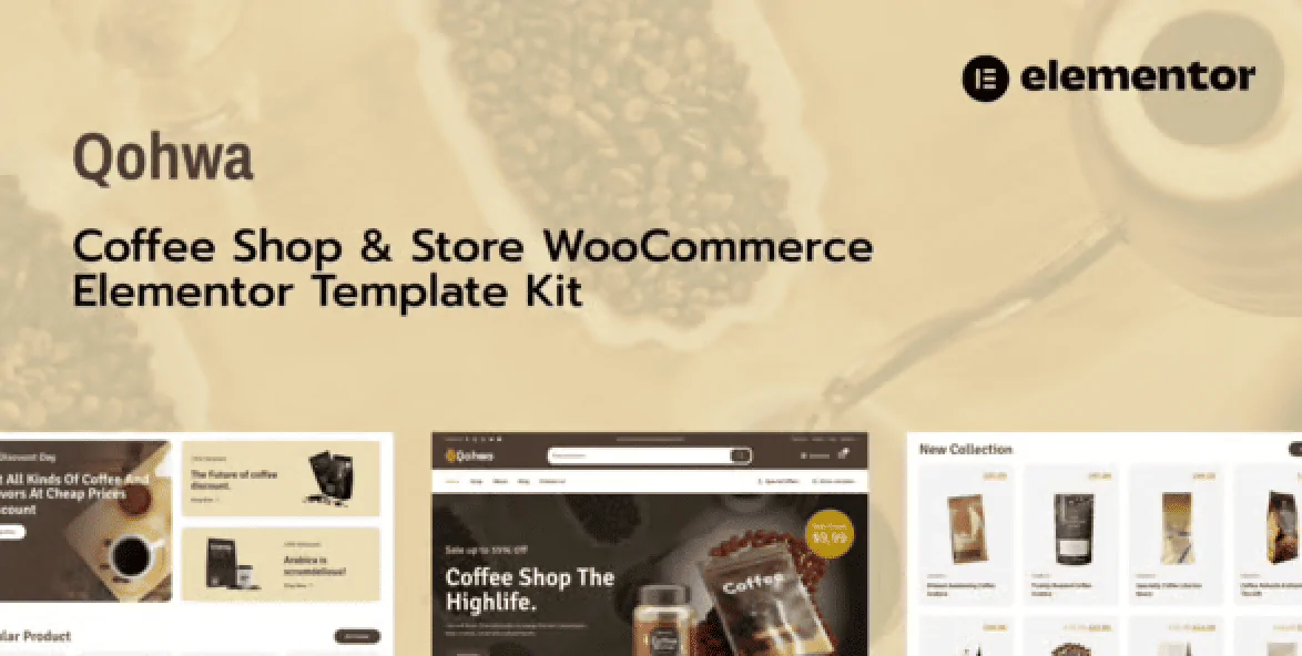 Qohwa – Coffee Shop and Store Ecommerce Elementor