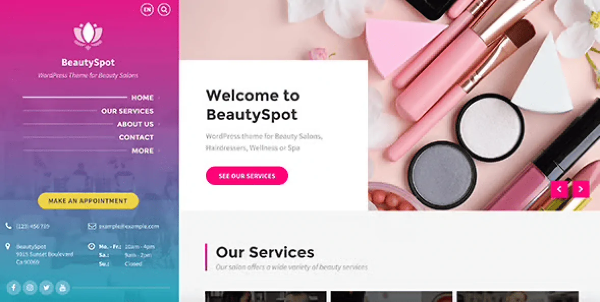 BeautySpot – WordPress Theme for Beauty Salons