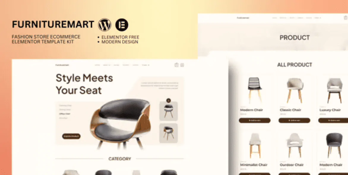 Furnituremart – Furniture Ecommerce Elementor Template Kit