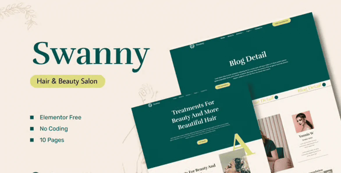 Swanny – Hair and Beauty Salon Elementor Template Kit